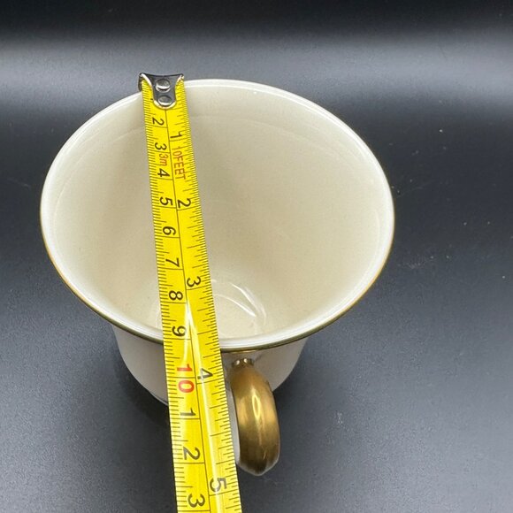 2 Eternal Dimension Collection by Lenox 3” footed cups bone with gold trim - Picture 7 of 7